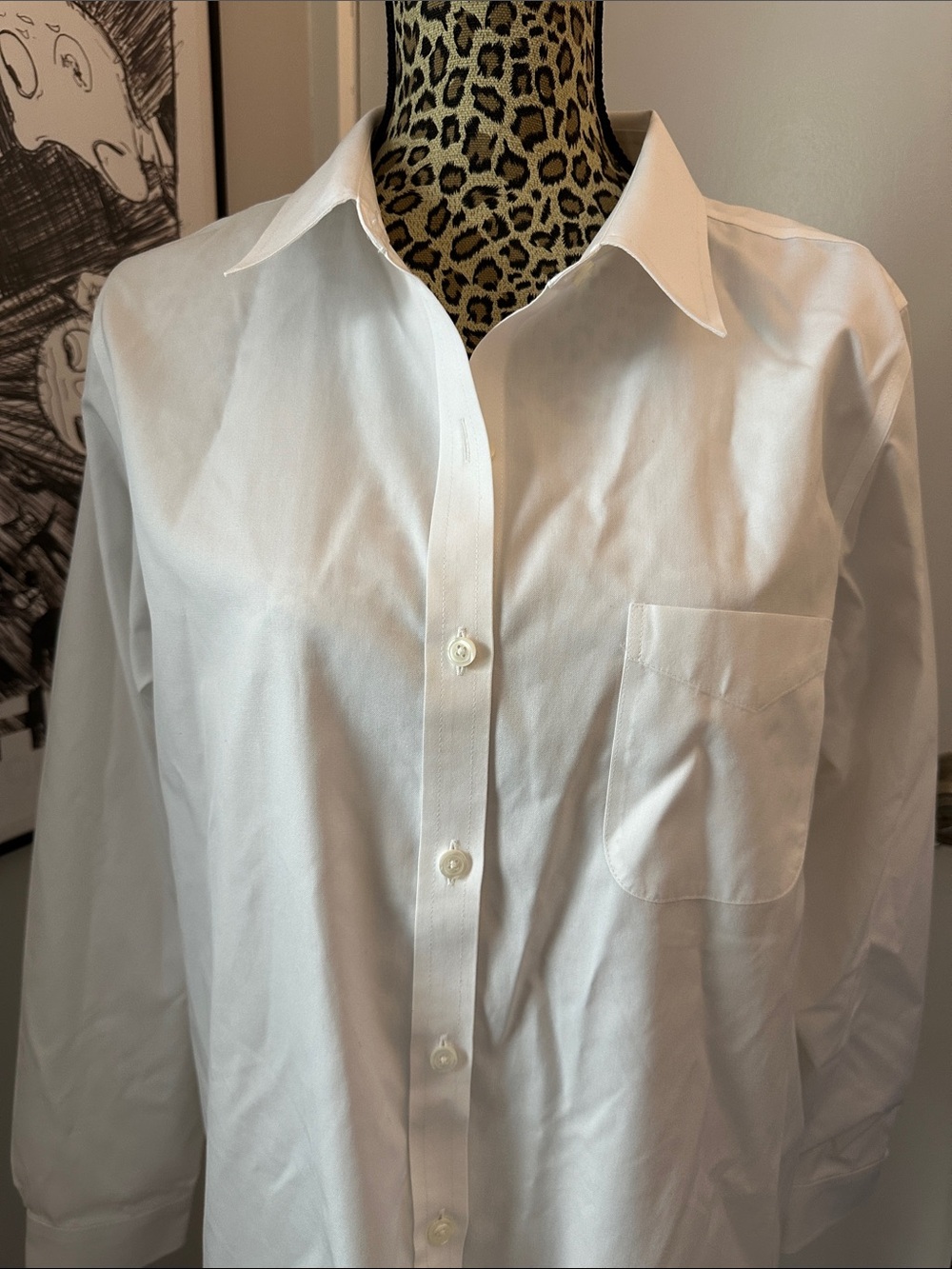 L.L. Bean Women's White Button-Down Shirt - Picture 5 of 7